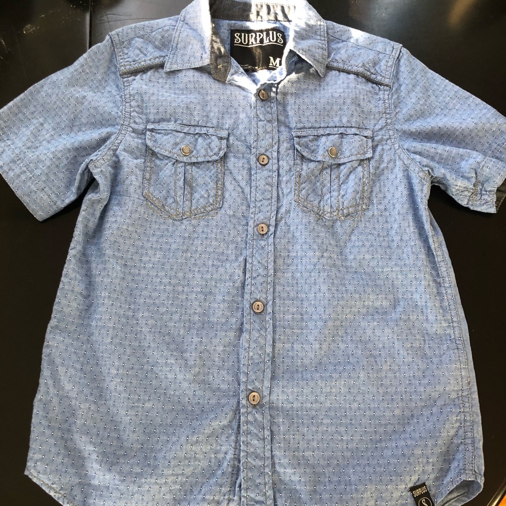 EUC Boys button up short sleeve shirt